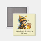 Niedliches Mädchen in Bee Costume mit Honey Baby D Magnet (Vorderseite/Rückseite)