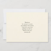 Niedliches Mädchen in BienenKostüm mit Honig Dankeskarte (Rückseite)