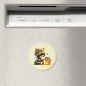 Niedliches Mädchen in BienenKostüm mit Honig Magnet (In Situ (Geschirrspüler))