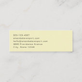 Niedliches Mädchen in BienenKostüm mit Honig Mini Visitenkarte (Rückseite)