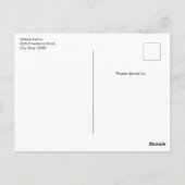 Niedliches Mädchen in BienenKostüm mit Honig Postkarte (Rückseite)