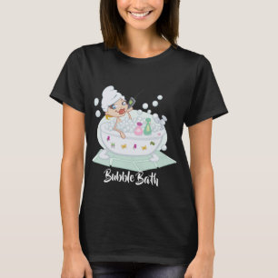 Niedliches Mädchen in der Blase schwarz T-Shirt