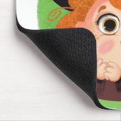 Niedliches Mädchen in einem Hexenkostüm Mousepad (Ecke)
