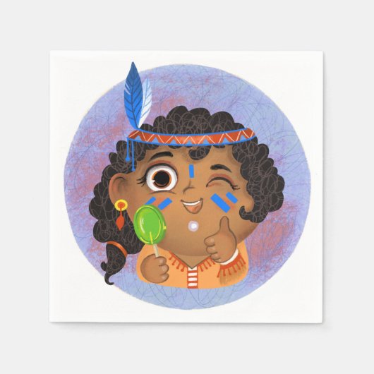 Niedliches Mädchen in einem Kostüm F Serviette (Vorderseite)