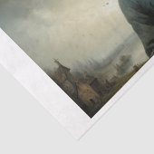 Niedliches Mädchen in einer traurigen Welt mit Luf Seidenpapier (Detail)