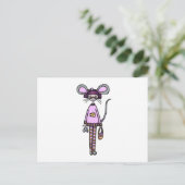 Niedliches Mädchen in Mouse Kostüm Postkarte (Stehend Vorderseite)