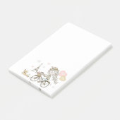 Niedliches Mädchen in Paris Post-it Klebezettel (angewinkelt)