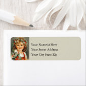 Niedliches Mädchen in Weihnachtskleid mit Holly Vi (Insitu)