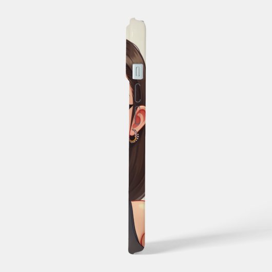 niedliches Mädchen iPhone 15 Hülle (Linke Seite)