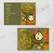 Niedliches Mädchen - können Sie ein Geheimnis Visitenkarte (Vorne/Hinten)