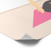 Niedliches Mädchen macht Yoga in einem Hübschen Ra Poster (Ecke)