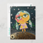 Niedliches Mädchen - Mädchen aus dem Meer Postkarte (Vorne/Hinten)