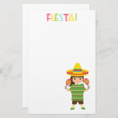 Niedliches Mädchen-mexikanische Fiesta Maracas Briefpapier (Vorne/Hinten)