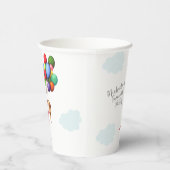 Niedliches Mädchen mit Balloons Abschiedsjargon Pa Pappbecher (Rechts)