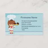 Niedliches Mädchen mit Cupcakes Visitenkarte (Rückseite)