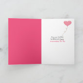 niedliches Mädchen mit großen Augen zum Geburtstag Karte (Innenseite)