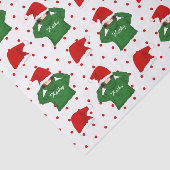 Niedliches Mädchen mit Grünen Weihnachtsmannmütze Seidenpapier (Ausschnitt)