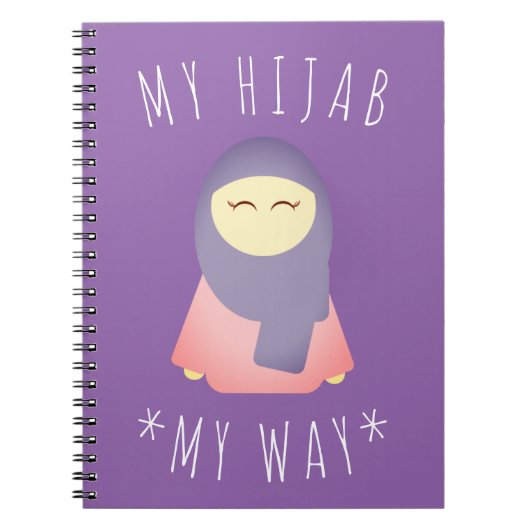 NIEDLICHES MÄDCHEN MIT HIJAB NOTEBOOK ISLAMIC GIFT NOTIZBLOCK (Vorderseite)