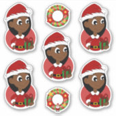 Niedliches Mädchen mit langem schwarzem Haar Urlau Aufkleber (Vorderseite)