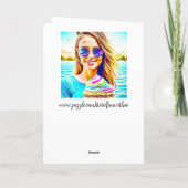 Niedliches Mädchen mit Sonnenbrille Holding Cupcak Karte (Rückseite)