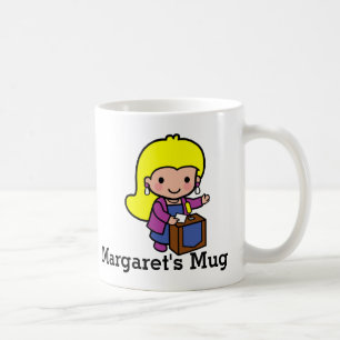 Niedliches Mädchen Politiker / Lautsprecher Kaffeetasse