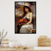 Niedliches Mädchen Poster (Küche)