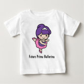 Niedliches Mädchen Prima Ballerina Baby T-shirt (Vorderseite)
