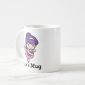 Niedliches Mädchen Prima Ballerina Kaffeetasse (Vorderseite Links)