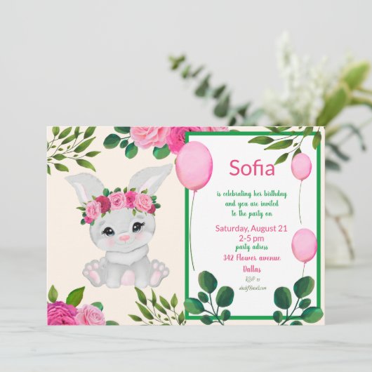 Niedliches Mädchen Save the Date (Stehend Vorderseite)