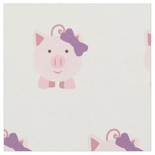 Niedliches Mädchen-Schwein Stoff (Nahaufnahme)