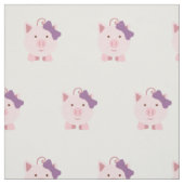 Niedliches Mädchen-Schwein Stoff (Muster)