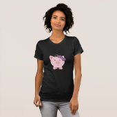 Niedliches Mädchen-Schwein T-Shirt (Vorne ganz)