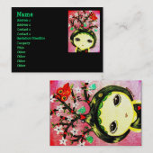 Niedliches Mädchen - sie wächst eine Visitenkarte (Vorne/Hinten)