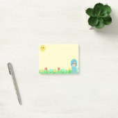 Niedliches Mädchen, Sonne, Blume und Gras Post-it Klebezettel (Büro)