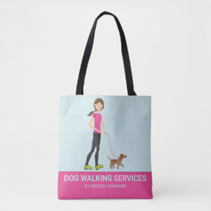 Niedliches Mädchen und brauner Hund - Hundeschlitt Tasche