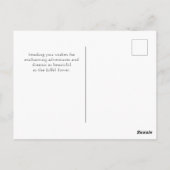 Niedliches Mädchen und Katze im Pariser Eiffelturm Postkarte (Rückseite)