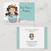 Niedliches Mädchen und katzenbetäubende Begleiter Visitenkarte (Vorne/Hinten)