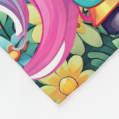 Niedliches Mädchen unicorn geben den Namen Fleecedecke (Ecke)