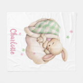 Niedliches Mädchenböse, das auf einer Wolke schläf Fleecedecke (Vorderseite (Horizontal))