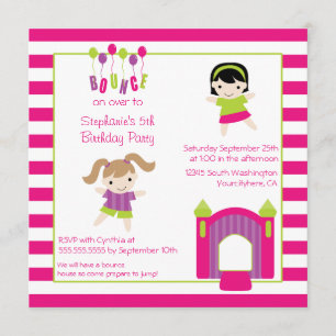 Niedliches Mädchenhaus Party Geburtstagseinladung Einladung