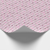 Niedliches Mädchenmuster Geschenkpapier (Ecke)