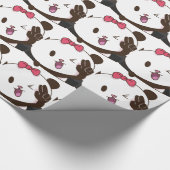 Niedliches Mädchenpanda O.K.! Geschenkpapier (Ecke)