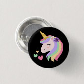 Niedliches magisches Einhorn Button (Vorne & Hinten)