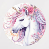 Niedliches magisches Einhorn Etiketten (Design 2)