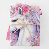 Niedliches magisches Einhorn Geschenkpapier Set (Beispiel)