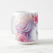 Niedliches magisches Einhorn Kaffeetasse (Vorderseite Links)