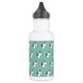 Niedliches magisches Einhorn mit farbenfroher Haar Edelstahlflasche (Links)