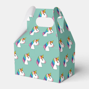 Niedliches magisches Einhorn mit farbenfroher Haar Geschenkschachtel