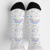 Niedliches magisches Einhorn personalisieren Socken (Oben)