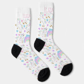 Niedliches magisches Einhorn personalisieren Socken (Rechts)
